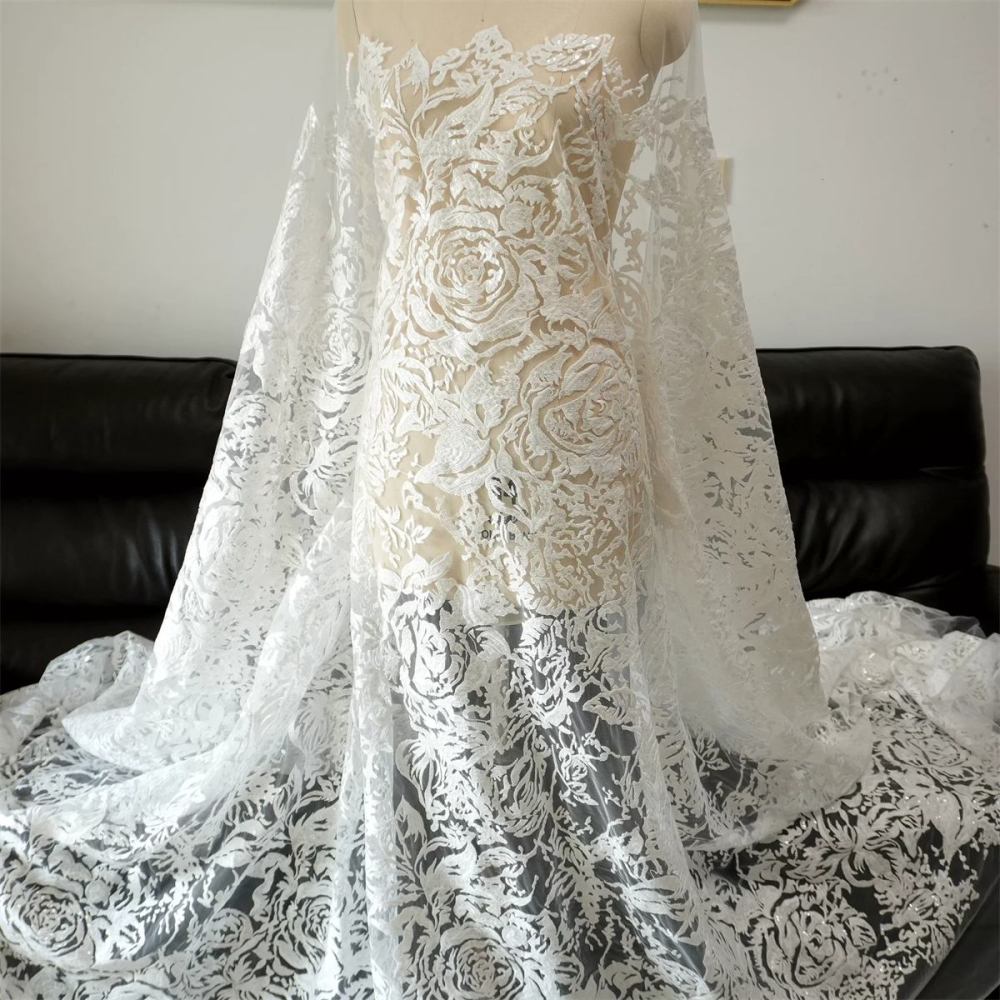 Wedding Lace Fabric - 1 Yard | JZQ031