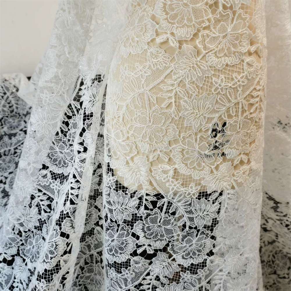 Wedding Lace Fabric - 1 Yard | JZQ032