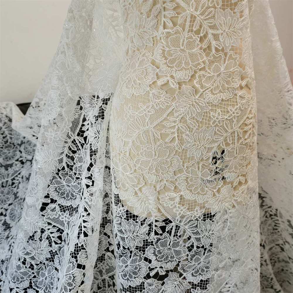 Wedding Lace Fabric - 1 Yard | JZQ032