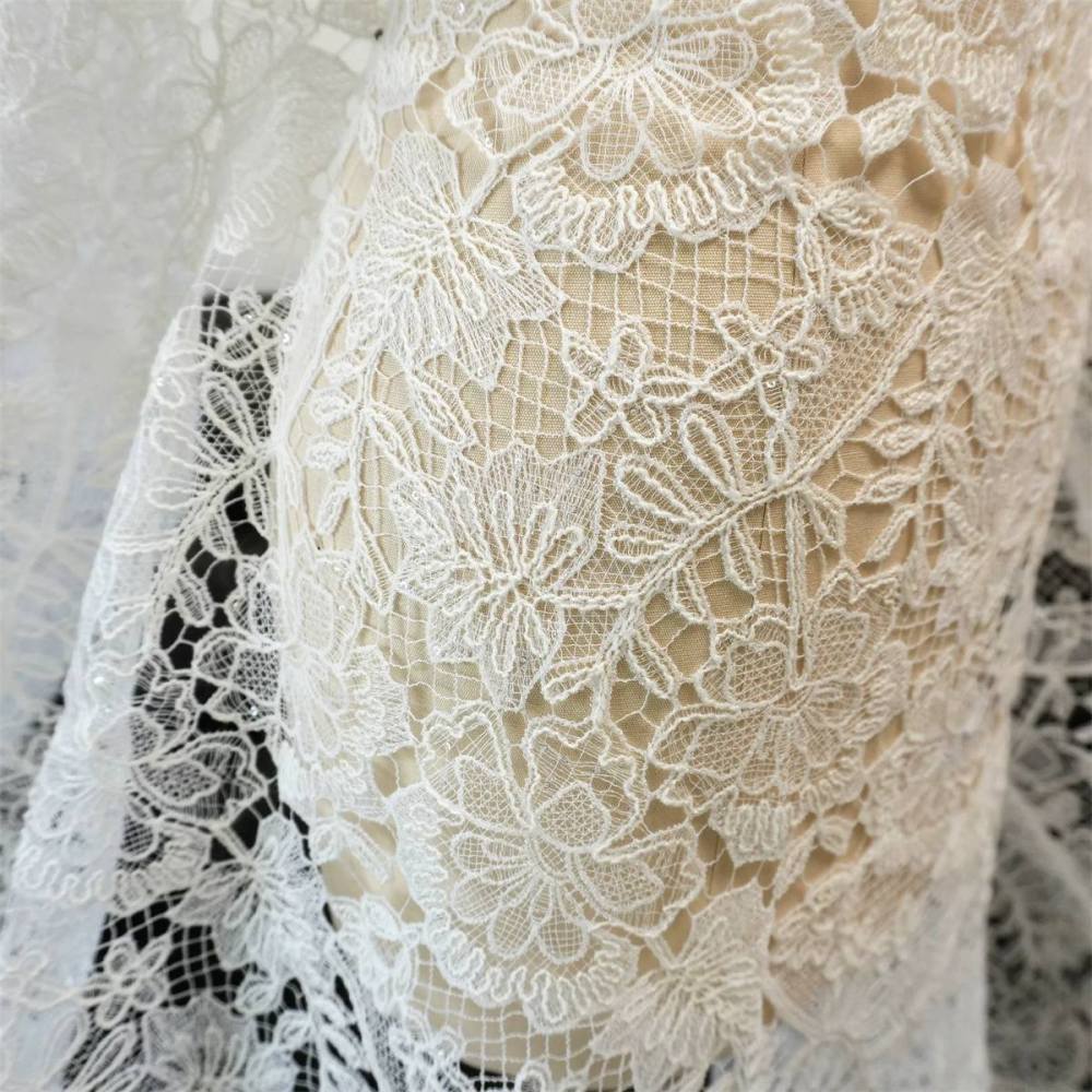 Wedding Lace Fabric - 1 Yard | JZQ032