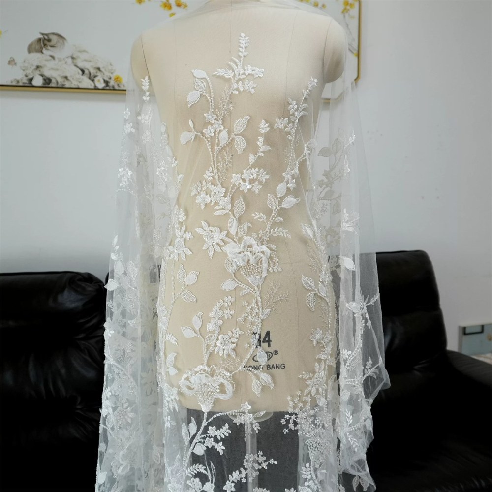 Wedding Lace Fabric - 1 Yard | JZQ033