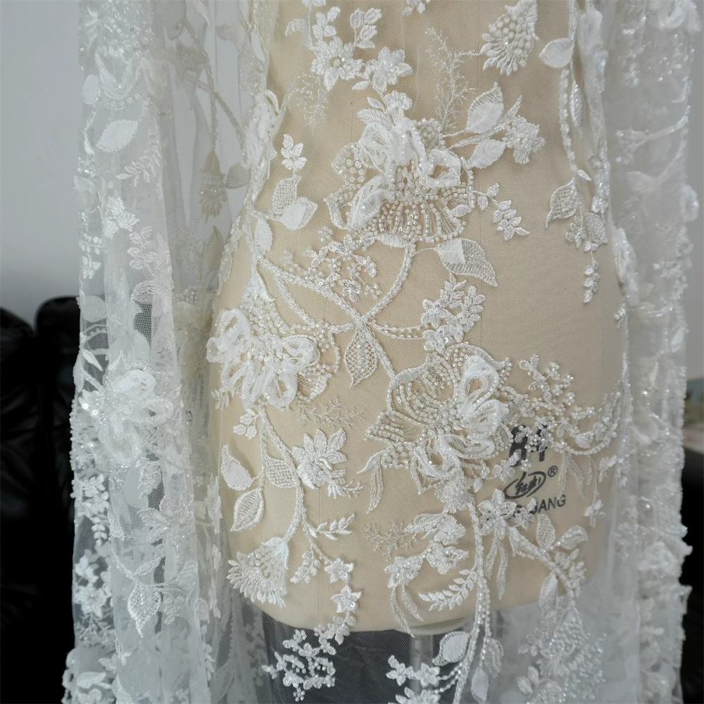 Wedding Lace Fabric - 1 Yard | JZQ033