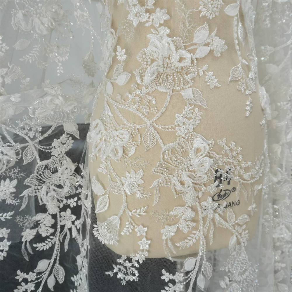 Wedding Lace Fabric - 1 Yard | JZQ033