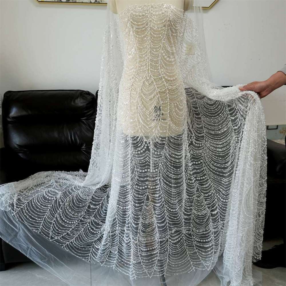 Wedding Lace Fabric - 1 Yard | JZQ034