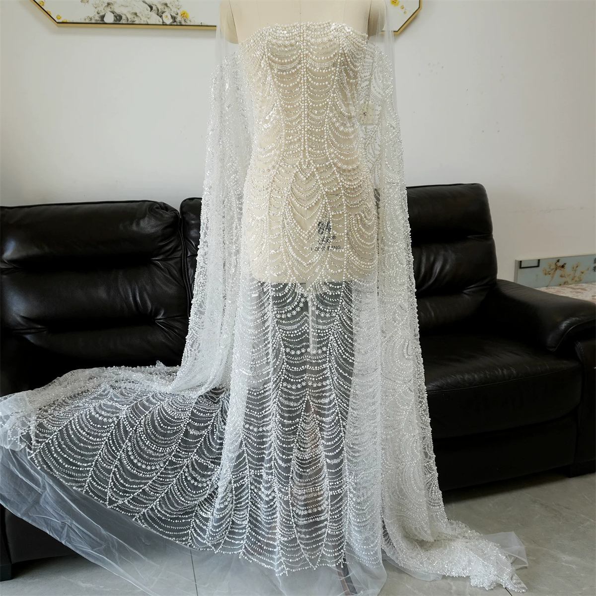 Wedding Lace Fabric - 1 Yard | JZQ034