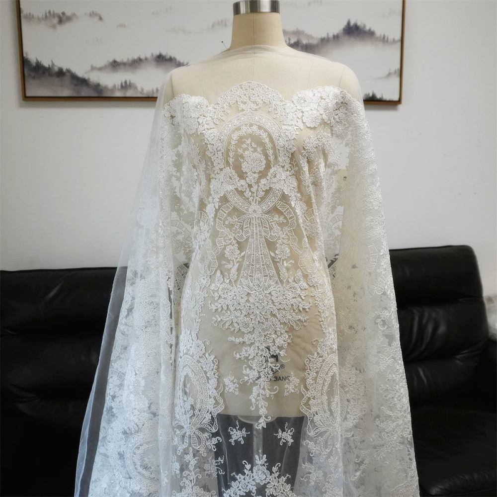 Wedding Lace Fabric - 1 Yard | JZQ036