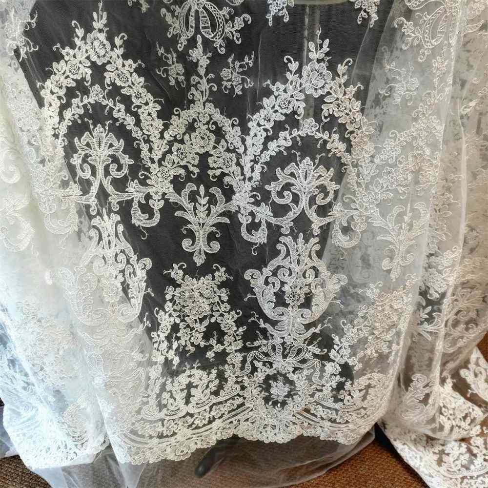 Wedding Lace Fabric - 1 Yard | JZQ036