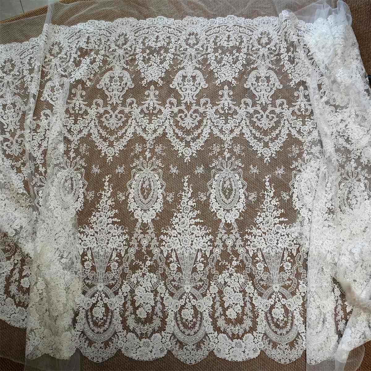 Wedding Lace Fabric - 1 Yard | JZQ036