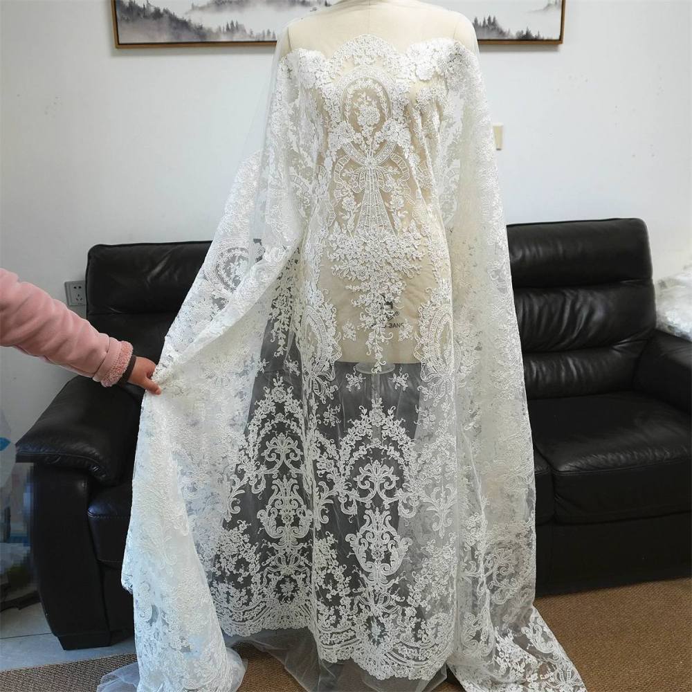 Wedding Lace Fabric - 1 Yard | JZQ036