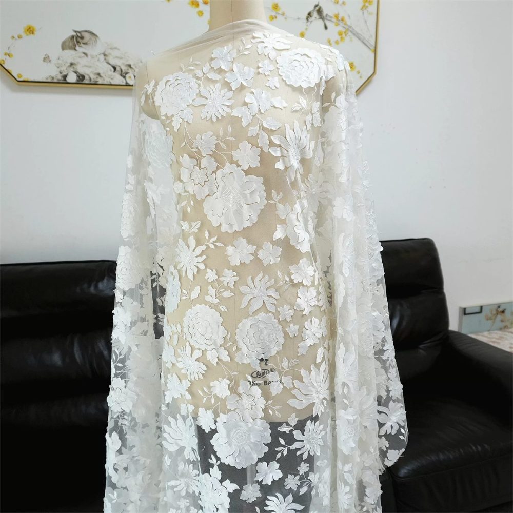 Wedding Lace Fabric - 1 Yard | JZQ037