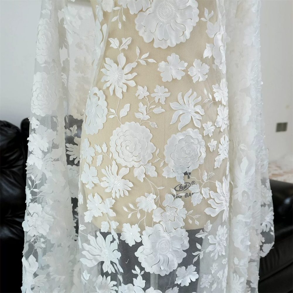 Wedding Lace Fabric - 1 Yard | JZQ037