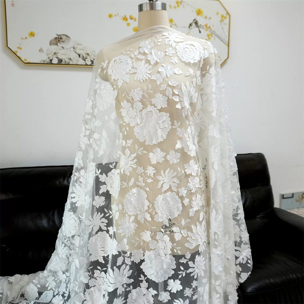 Wedding Lace Fabric - 1 Yard | JZQ037