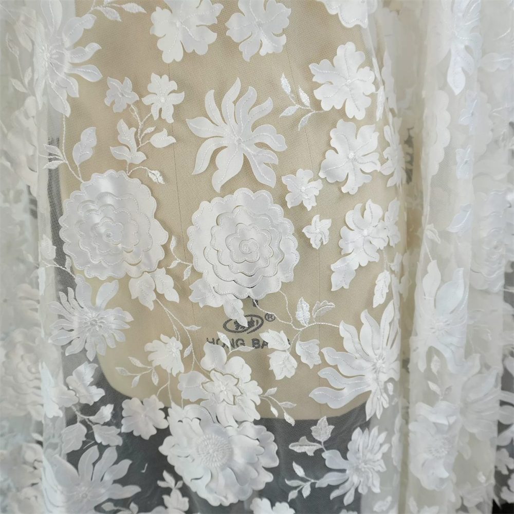 Wedding Lace Fabric - 1 Yard | JZQ037