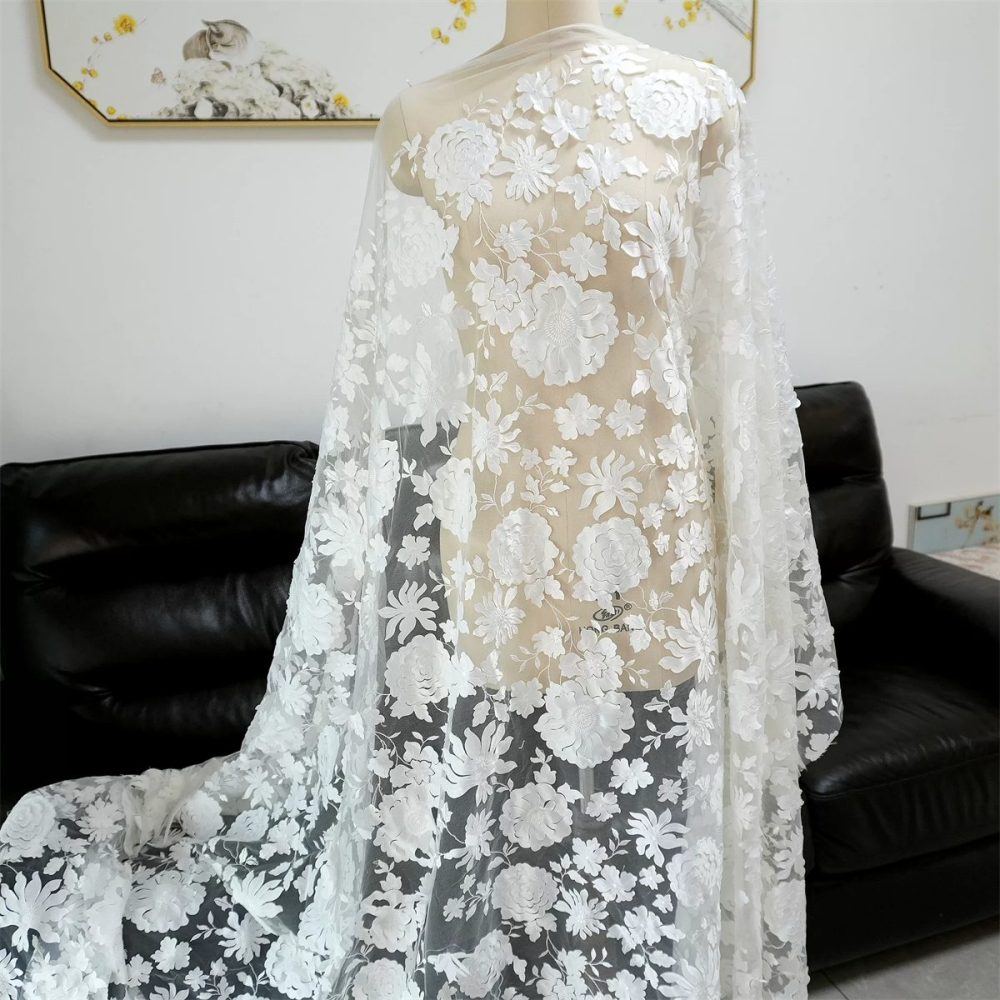 Wedding Lace Fabric - 1 Yard | JZQ037
