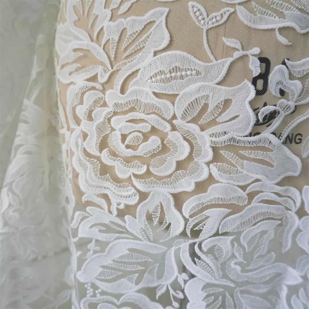 Wedding Lace Fabric - 1 Yard | JZQ039