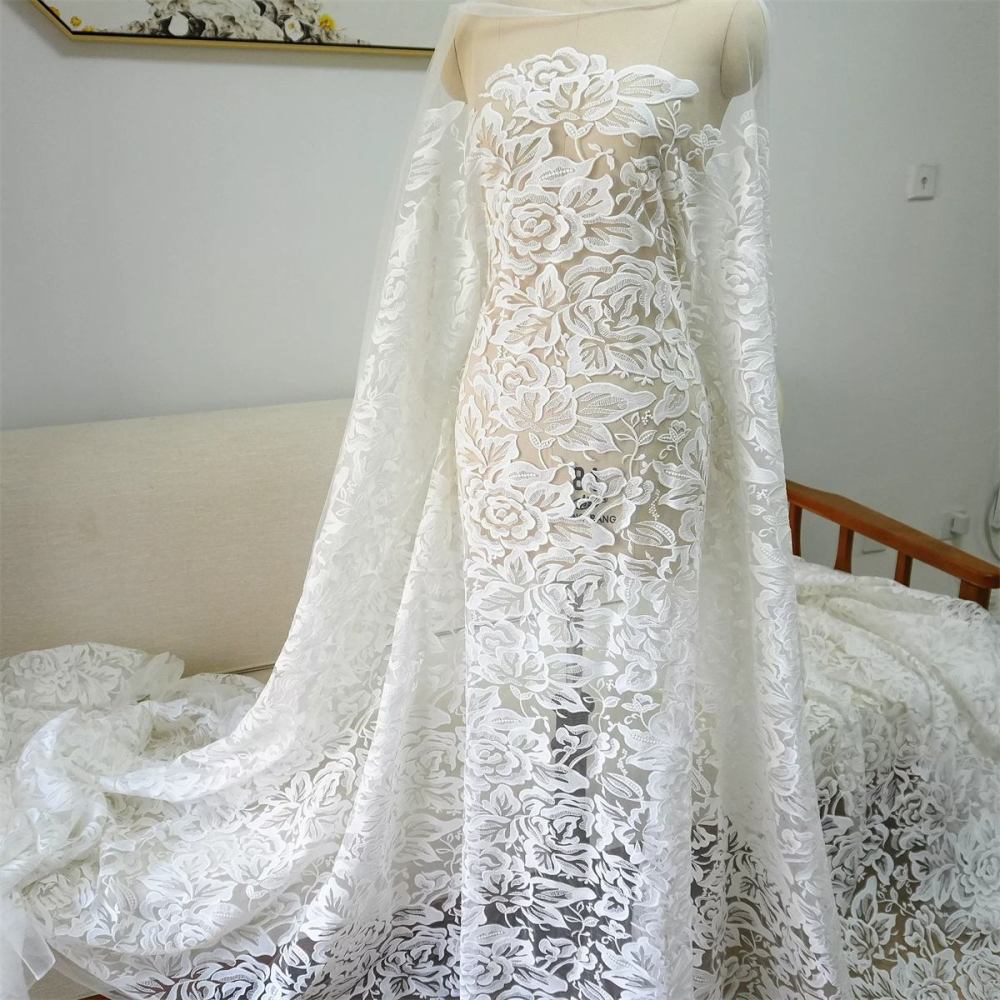 Wedding Lace Fabric - 1 Yard | JZQ039
