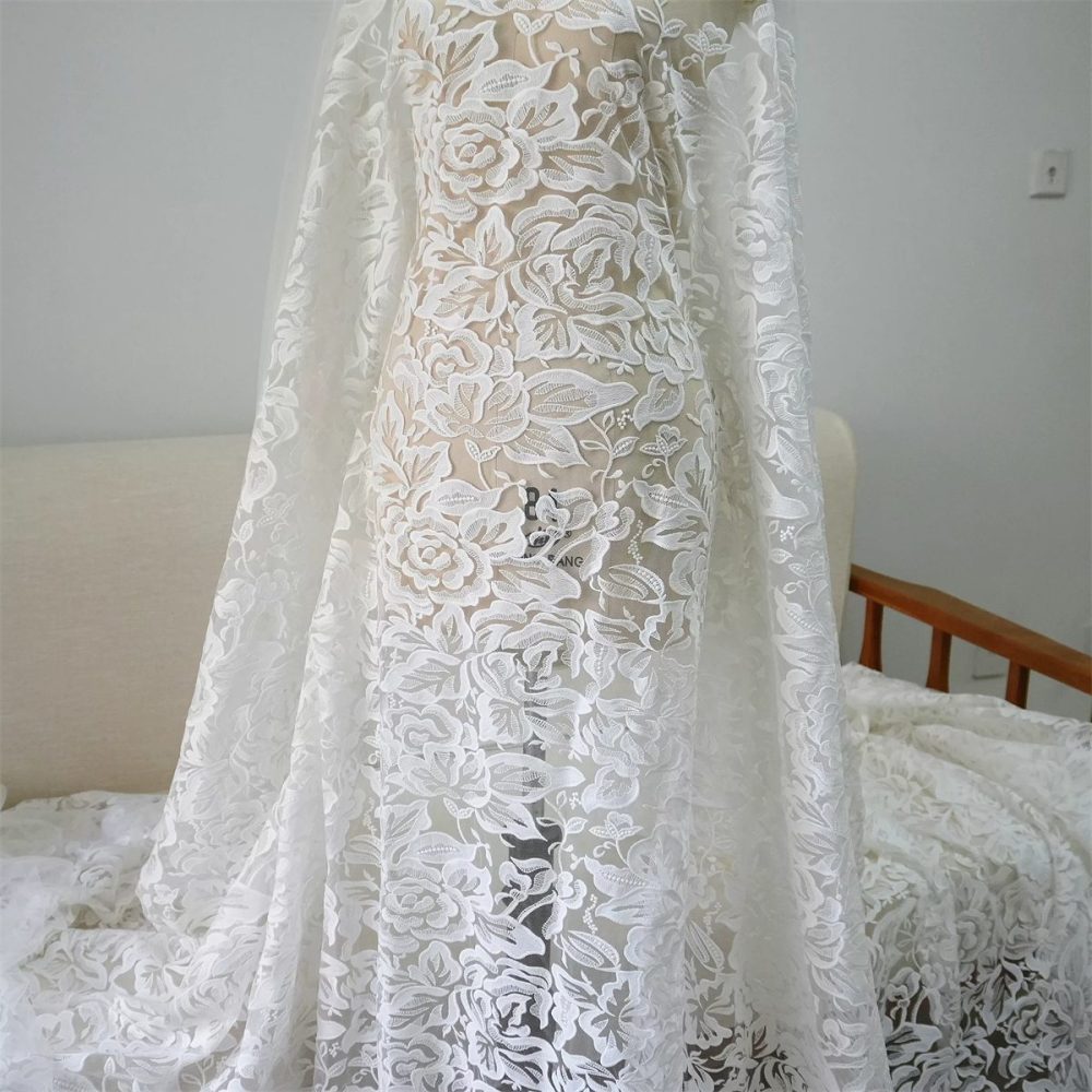 Wedding Lace Fabric - 1 Yard | JZQ039