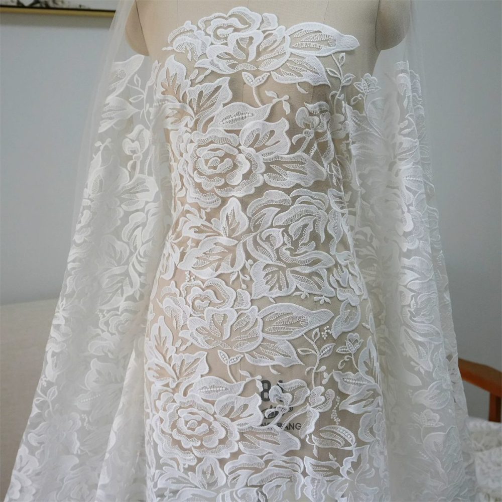 Wedding Lace Fabric - 1 Yard | JZQ039