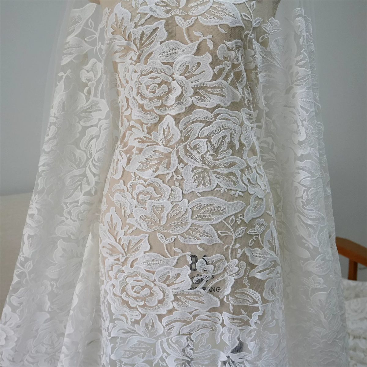 Wedding Lace Fabric - 1 Yard | JZQ039