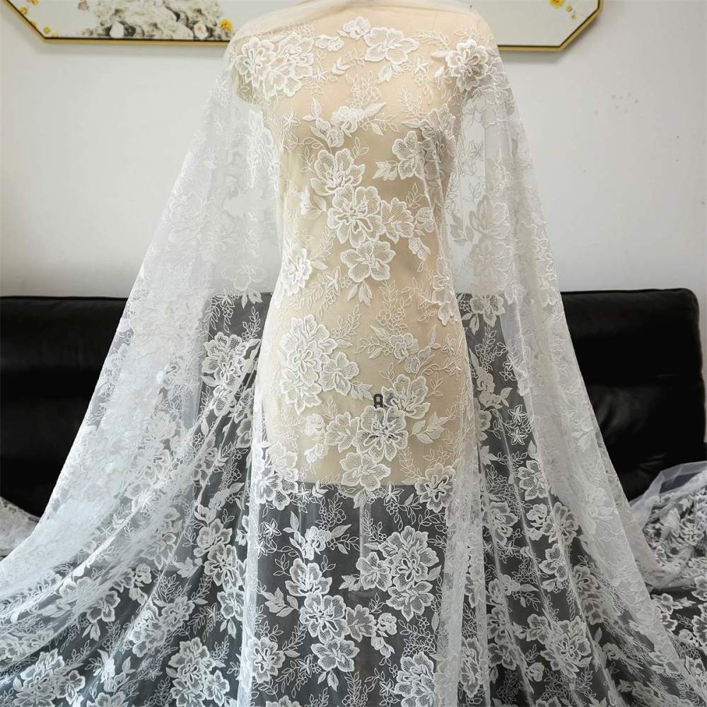 Wedding Lace Fabric - 1 Yard | JZQ040