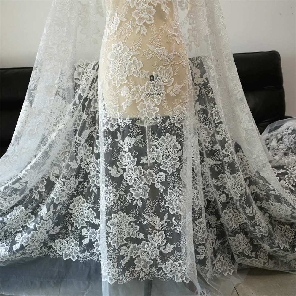 Wedding Lace Fabric - 1 Yard | JZQ040