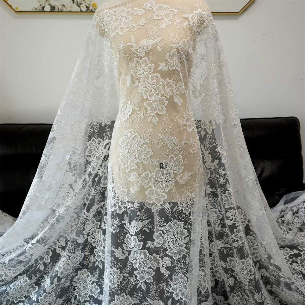 Wedding Lace Fabric - 1 Yard | JZQ040