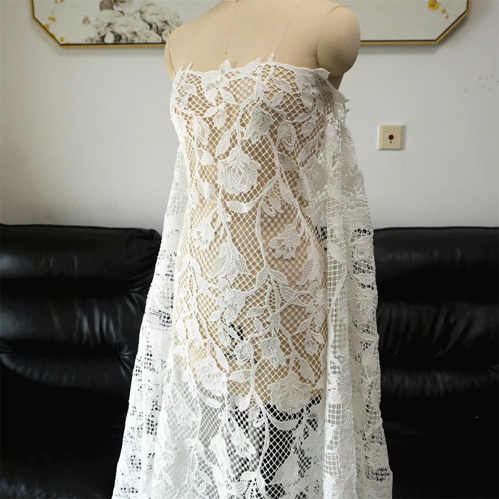 Wedding Lace Fabric - 1 Yard | JZQ042