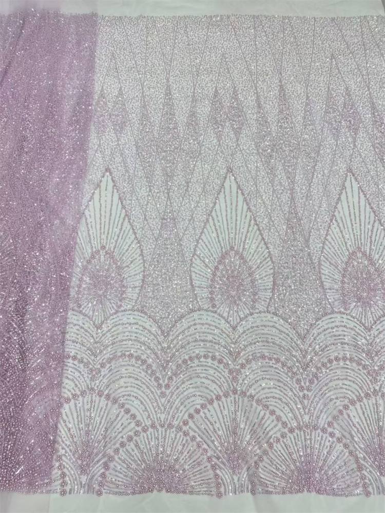 Beaded Tulle Fabric - 5 Yards - Embellished Fabric for Prom Dresses | STN JX506