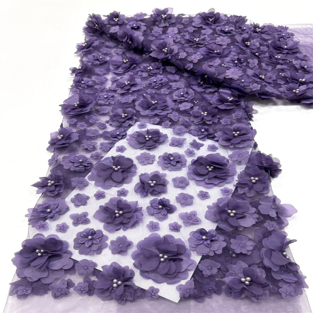 Beaded Tulle Fabric - 5 Yards - Embellished Fabric for Prom Dresses | HN790