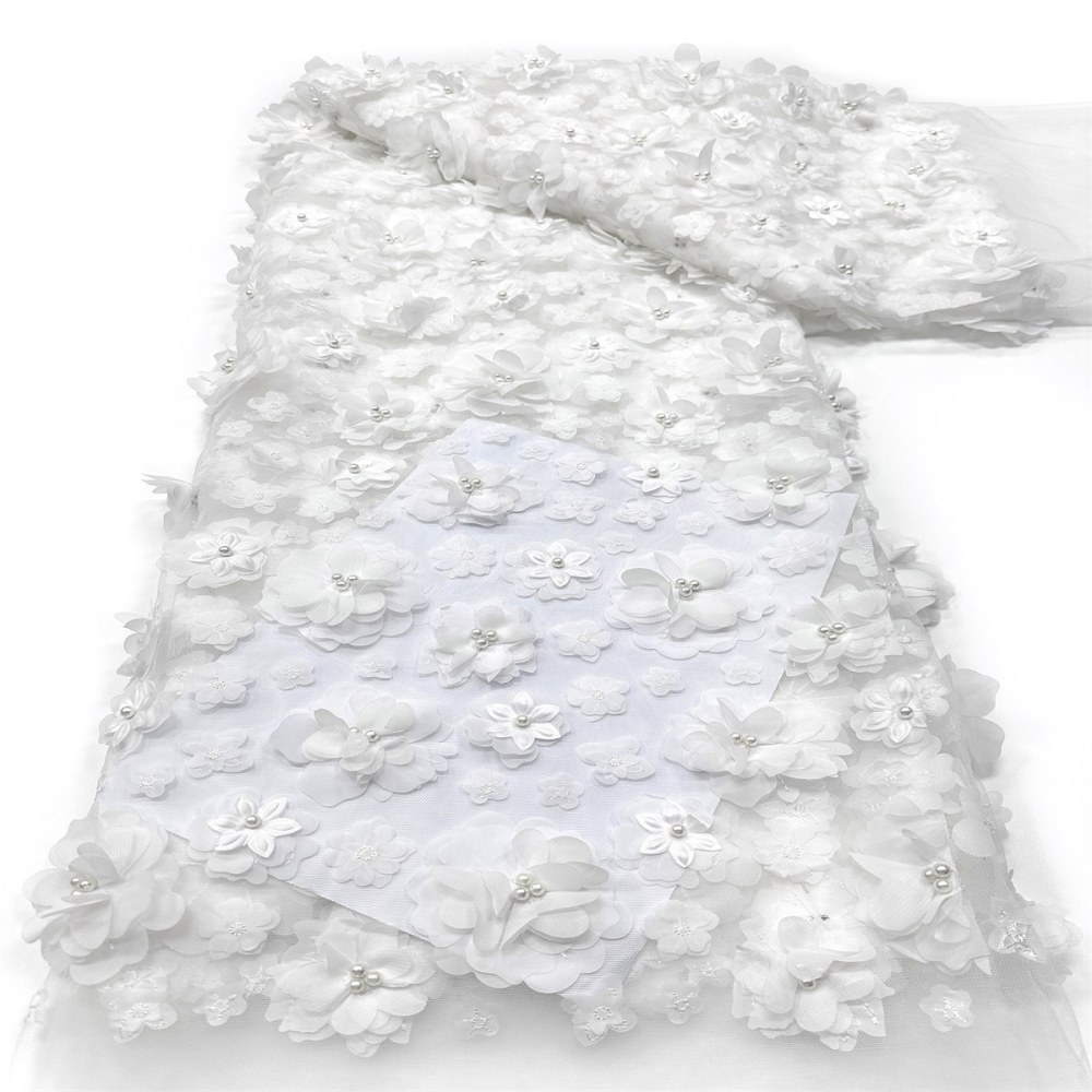 Beaded Tulle Fabric - 5 Yards - Embellished Fabric for Prom Dresses | HN790
