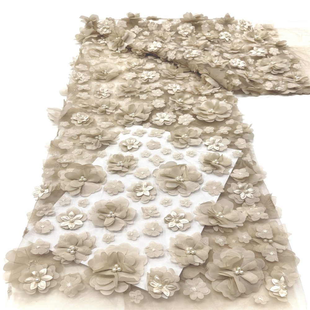 Beaded Tulle Fabric - 5 Yards - Embellished Fabric for Prom Dresses | HN790