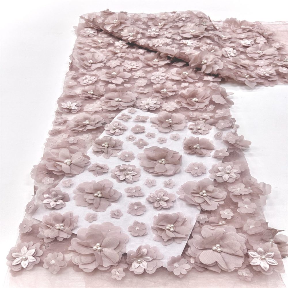 Beaded Tulle Fabric - 5 Yards - Embellished Fabric for Prom Dresses | HN790