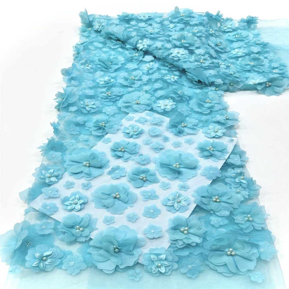 Beaded Tulle Fabric - 5 Yards - Embellished Fabric for Prom Dresses | HN790