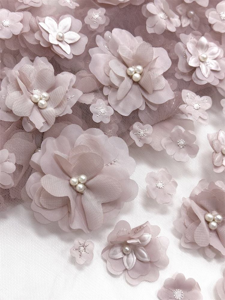 Beaded Tulle Fabric - 5 Yards - Embellished Fabric for Prom Dresses | HN790