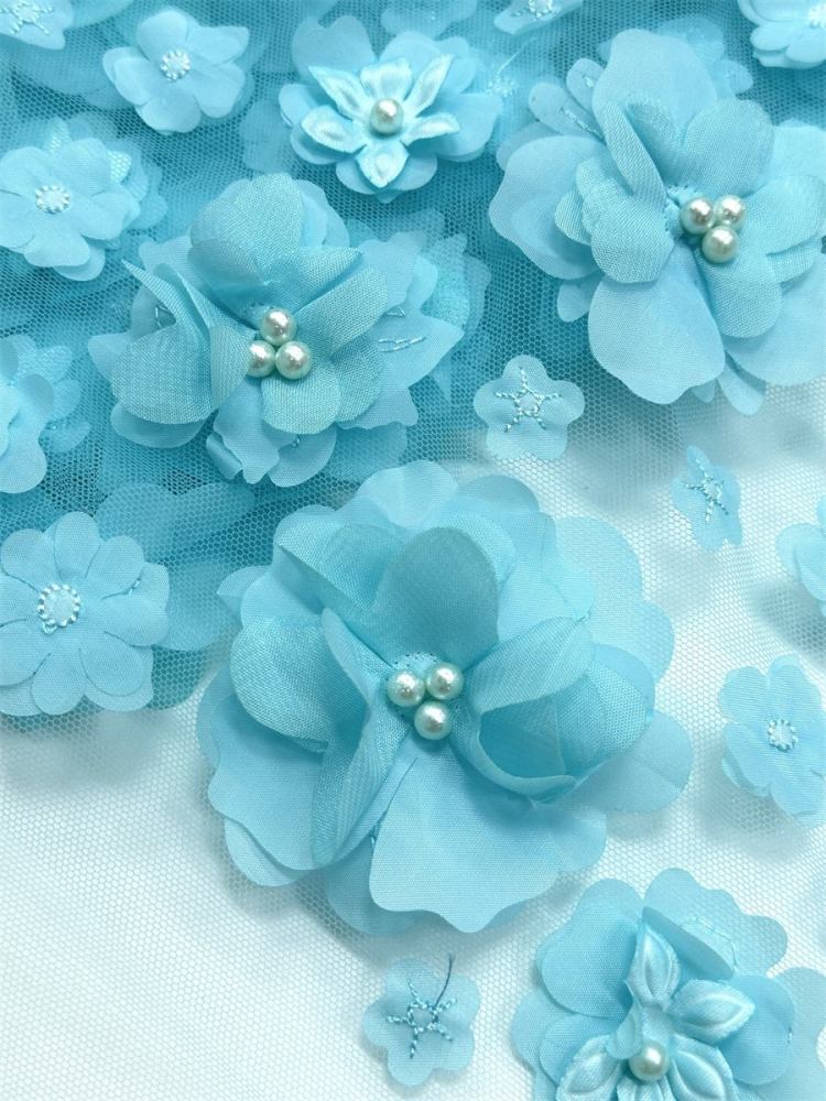 Beaded Tulle Fabric - 5 Yards - Embellished Fabric for Prom Dresses | HN790