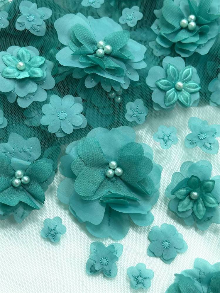 Beaded Tulle Fabric - 5 Yards - Embellished Fabric for Prom Dresses | HN790