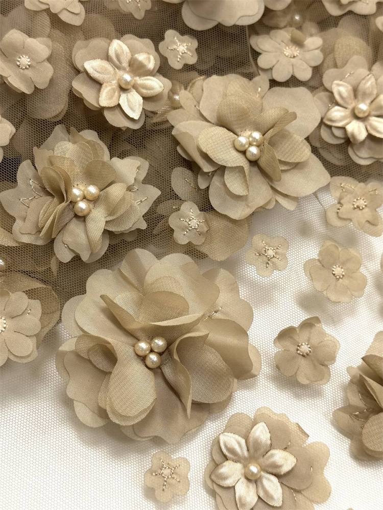 Beaded Tulle Fabric - 5 Yards - Embellished Fabric for Prom Dresses | HN790