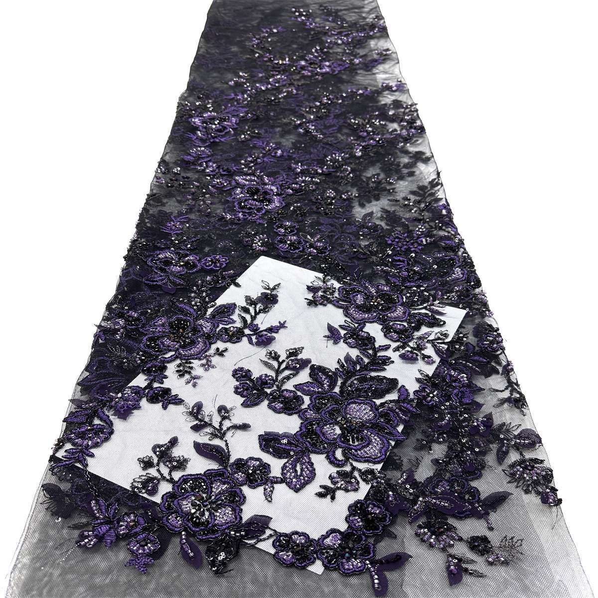 Beaded Tulle Fabric - 5 Yards - Embellished Fabric for Prom Dresses | HN777