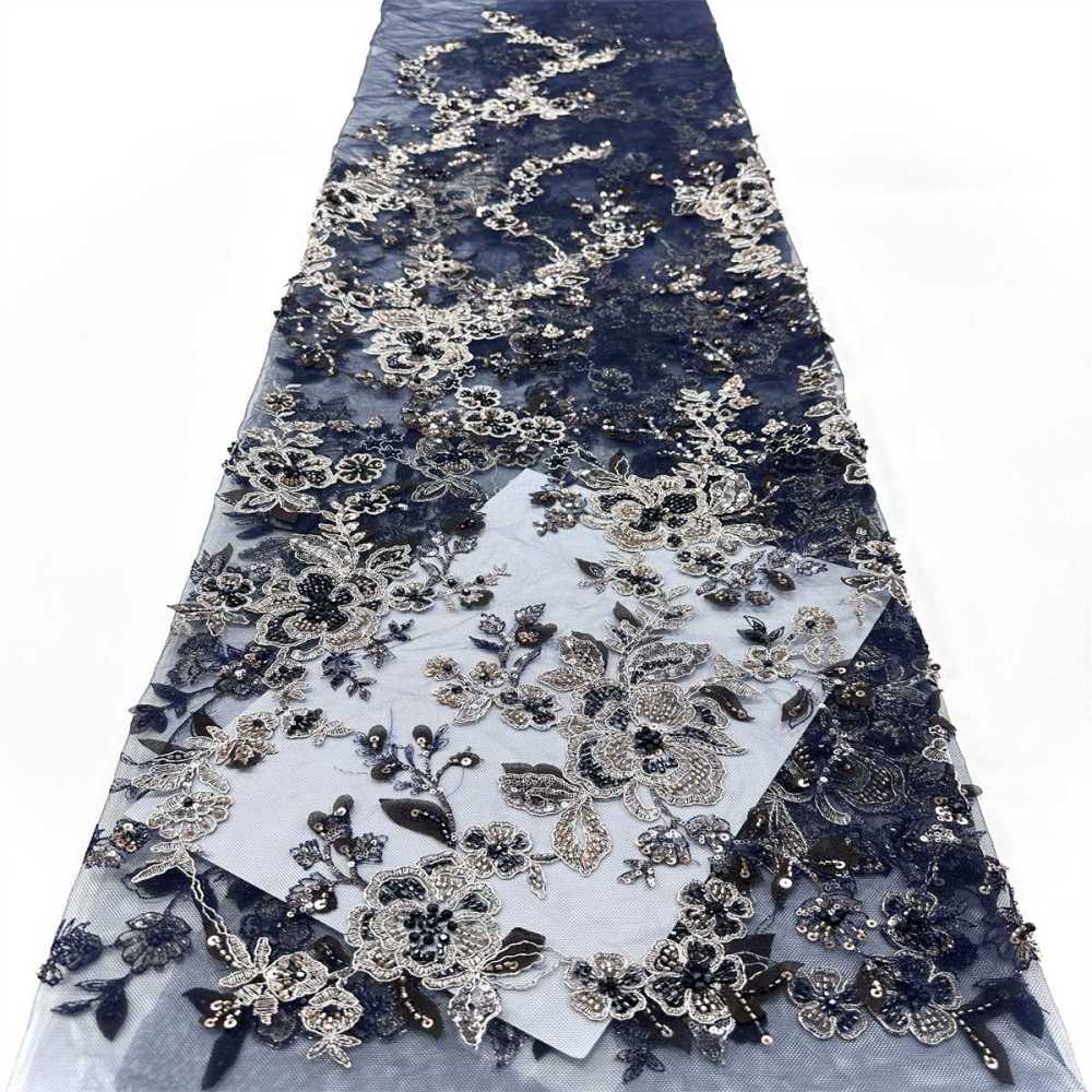Beaded Tulle Fabric - 5 Yards - Embellished Fabric for Prom Dresses | HN777