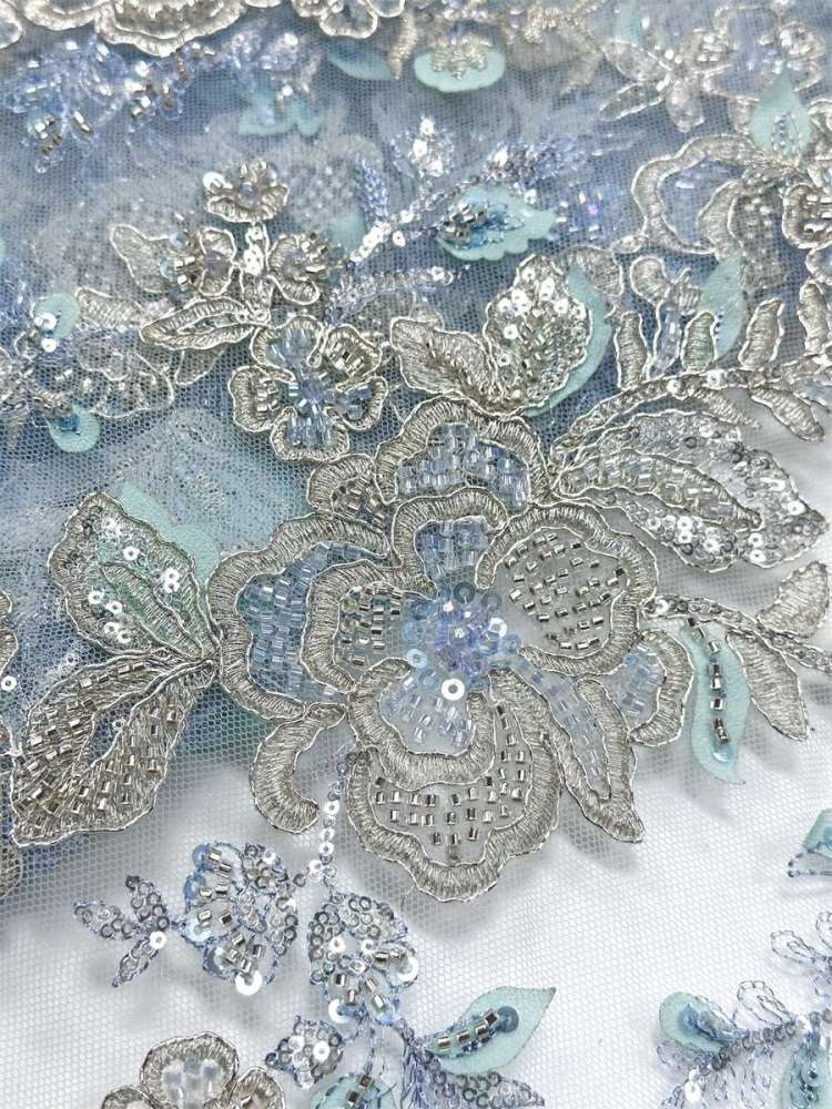 Beaded Tulle Fabric - 5 Yards - Embellished Fabric for Prom Dresses | HN777