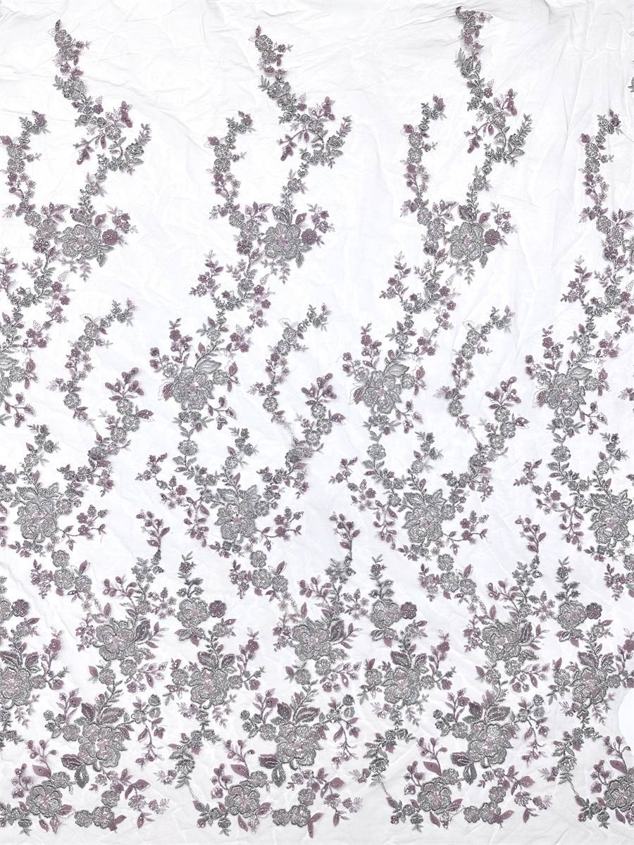 Beaded Tulle Fabric - 5 Yards - Embellished Fabric for Prom Dresses | HN777