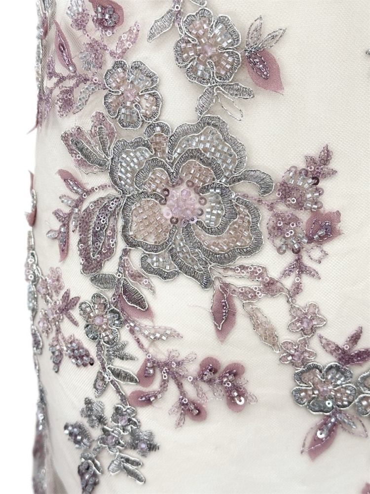 Beaded Tulle Fabric - 5 Yards - Embellished Fabric for Prom Dresses | HN777