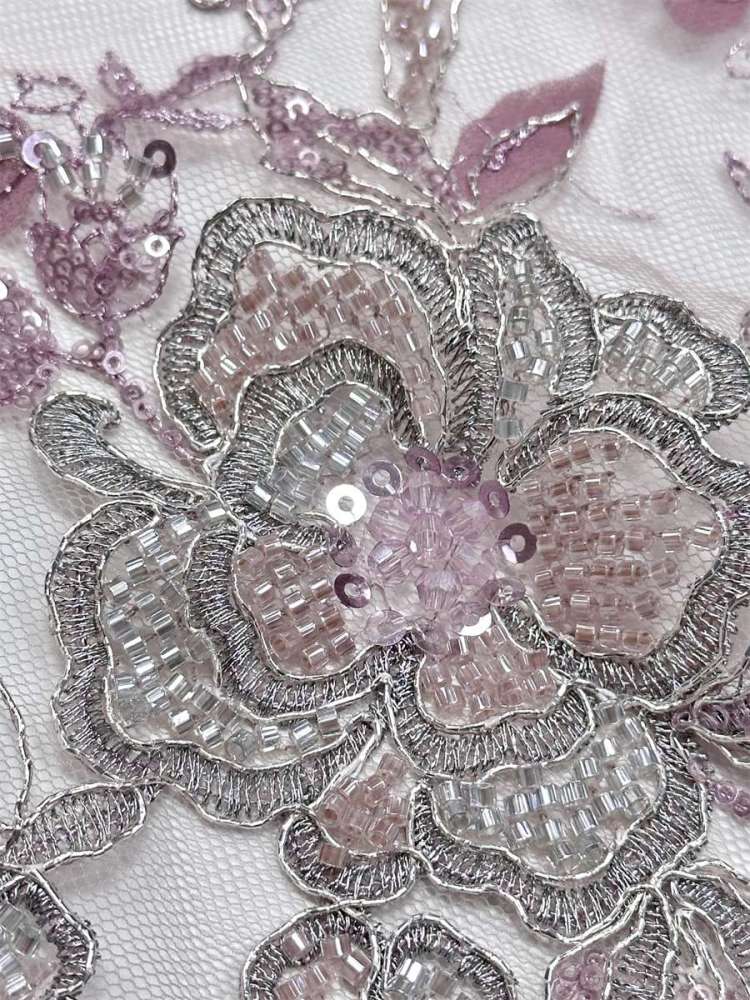 Beaded Tulle Fabric - 5 Yards - Embellished Fabric for Prom Dresses | HN777