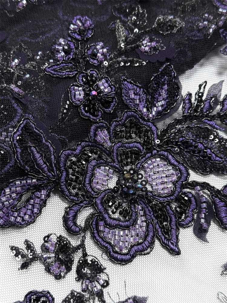Beaded Tulle Fabric - 5 Yards - Embellished Fabric for Prom Dresses | HN777