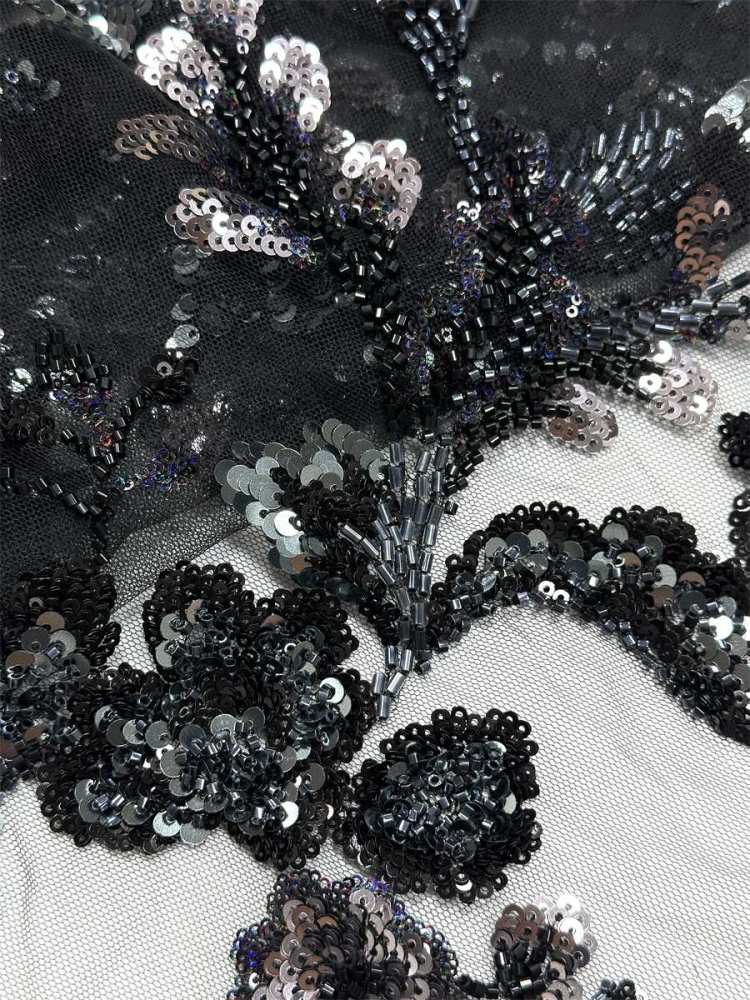 Beaded Tulle Fabric - 5 Yards - Embellished Fabric for Prom Dresses | HN778