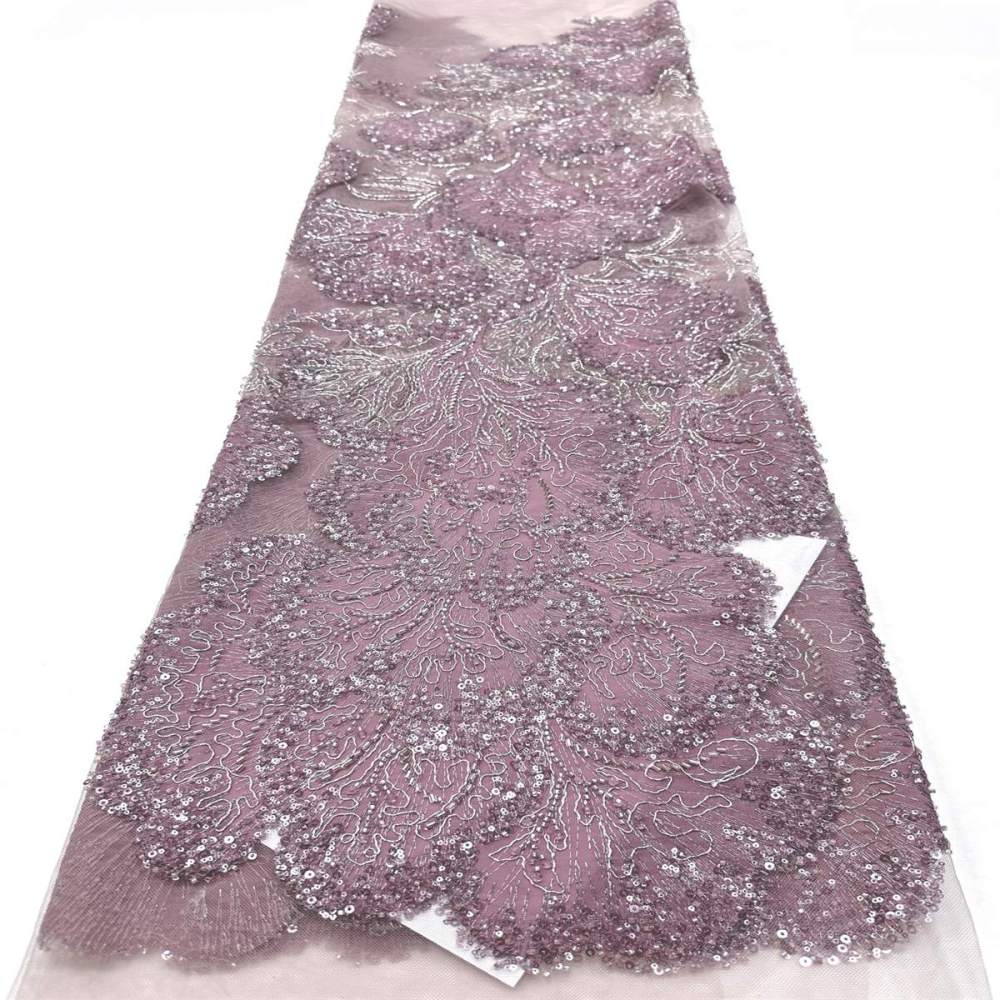 Beaded Tulle Fabric - 5 Yards - Embellished Fabric for Prom Dresses | HN780