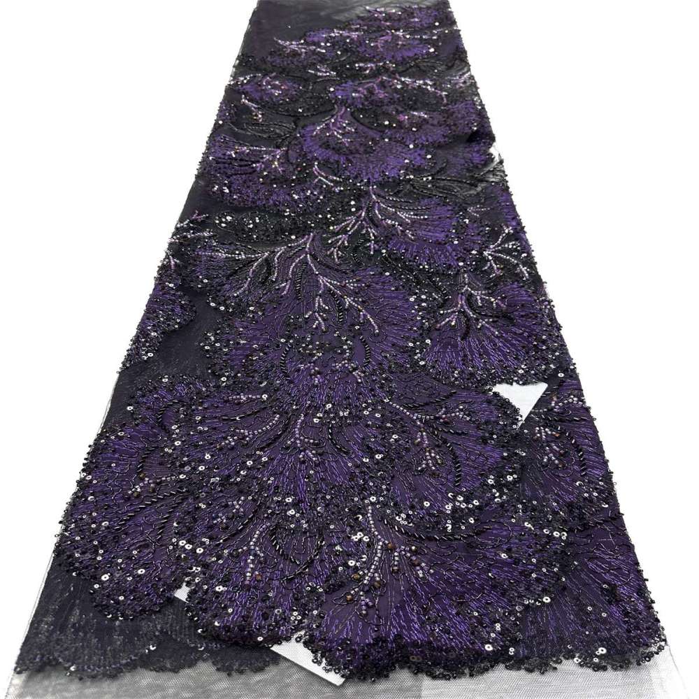 Beaded Tulle Fabric - 5 Yards - Embellished Fabric for Prom Dresses | HN780