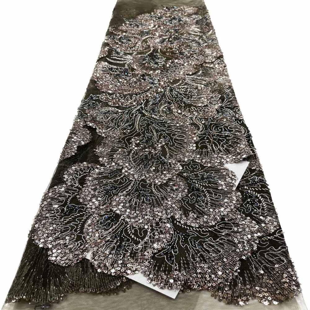 Beaded Tulle Fabric - 5 Yards - Embellished Fabric for Prom Dresses | HN780