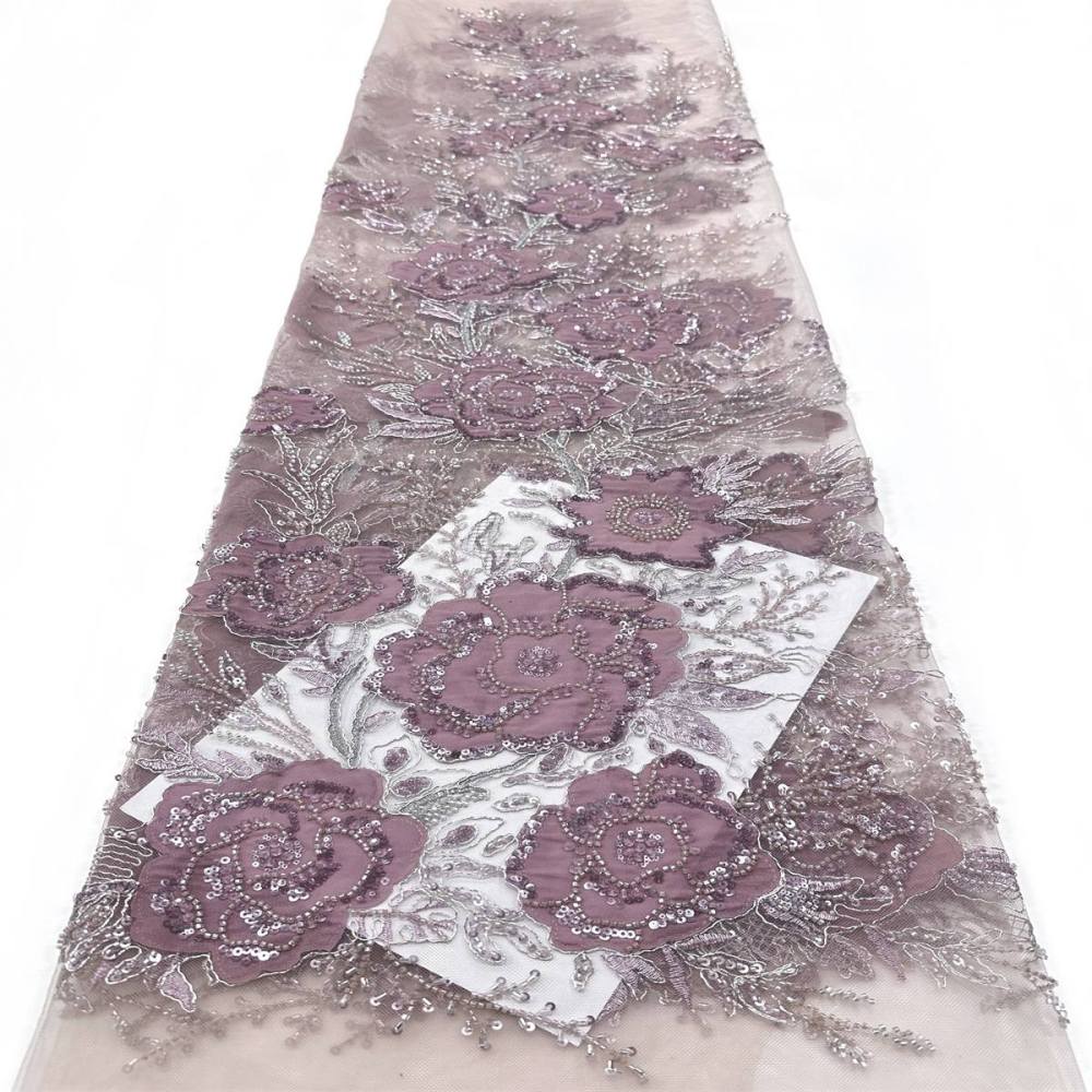 Beaded Tulle Fabric - 5 Yards - Embellished Fabric for Prom Dresses | HN784