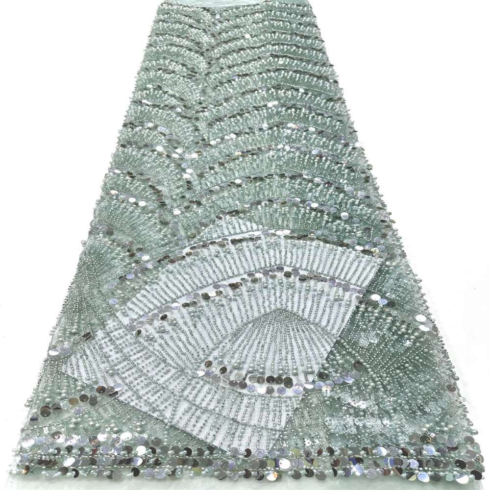 Beaded Tulle Fabric - 5 Yards - Embellished Fabric for Prom Dresses | HN783